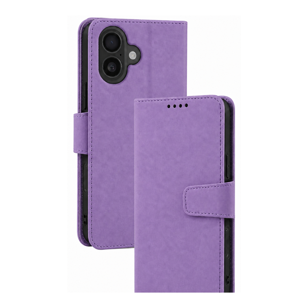 iPhone 15 Wallet Case suede finish 4 card slots (w-016)